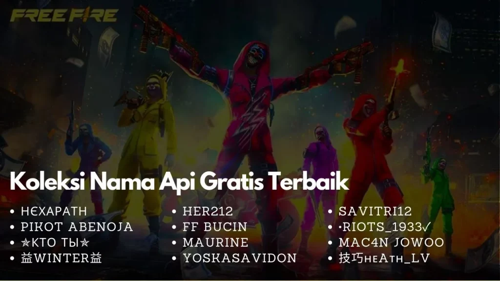 Koleksi Nama Api Gratis Terbaik
